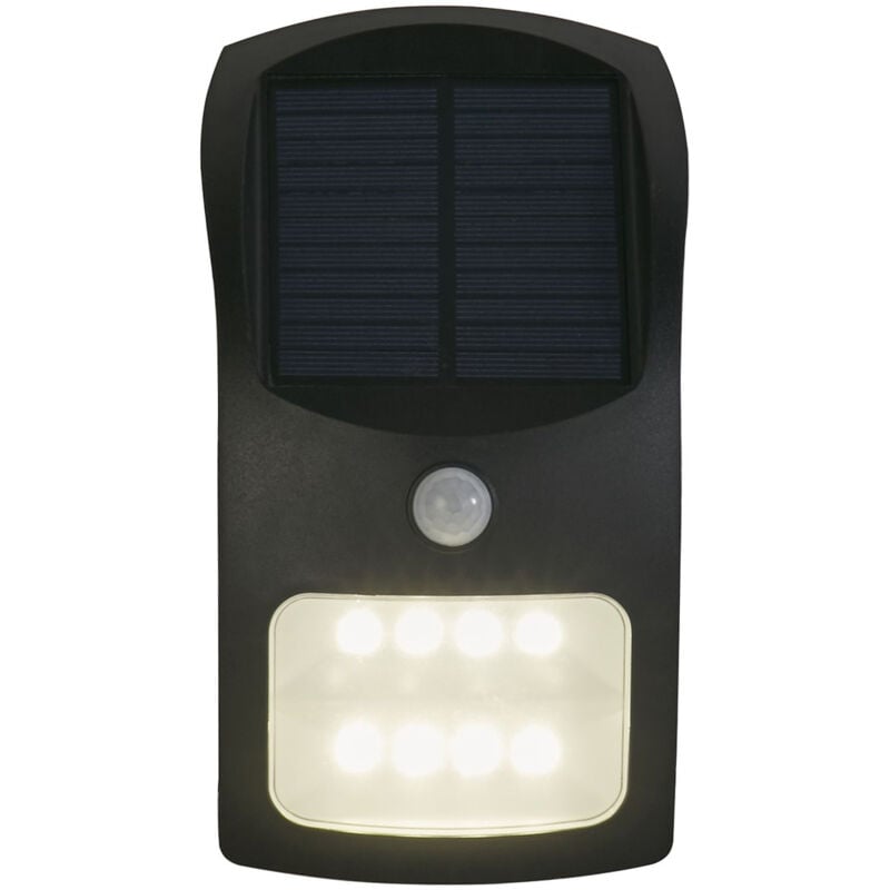 foto del prodotto applique moderna solare policarbonato nero bianco led 1,8w 3000k