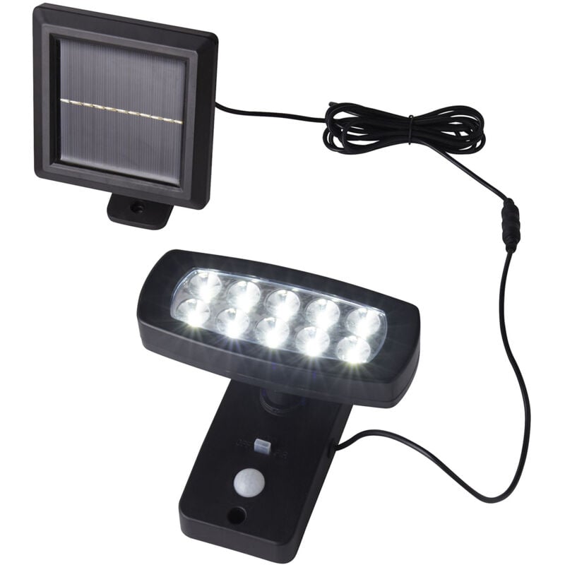 foto del prodotto applique moderna solare policarbonato nero led 2,5w 3000k