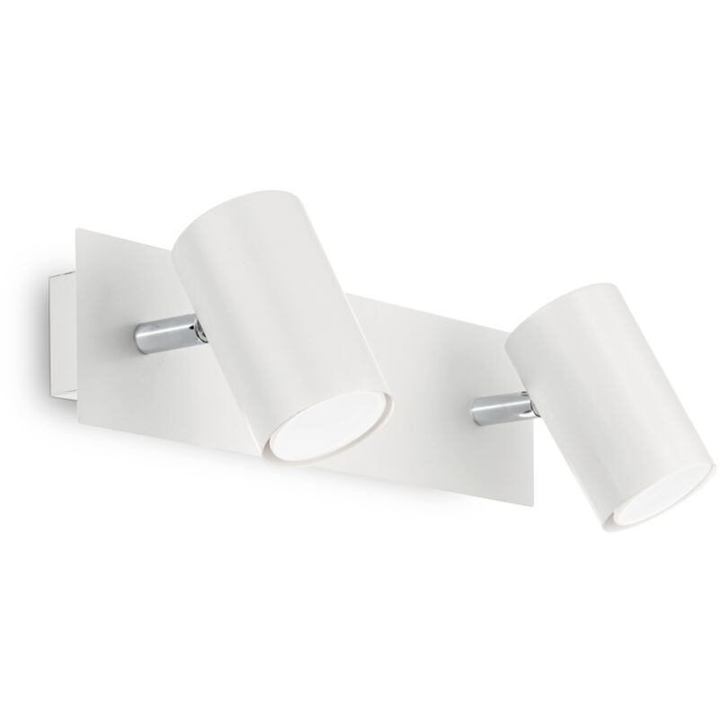 foto del prodotto applique moderna spot metallo bianco 2 luci gu10