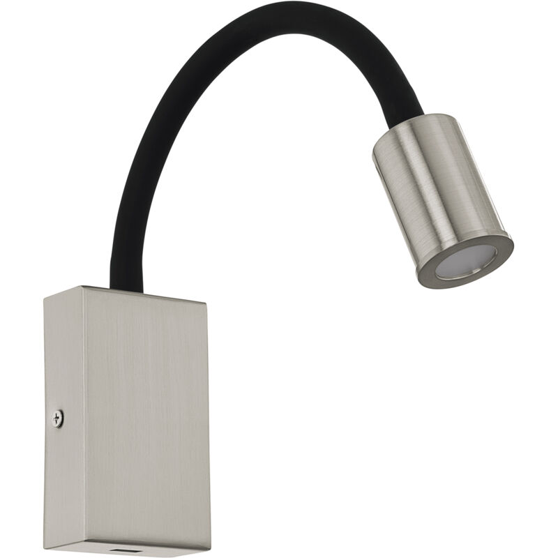 foto del prodotto applique moderna tazzoli acciaio nichel satinato luce led integrato 3,8w