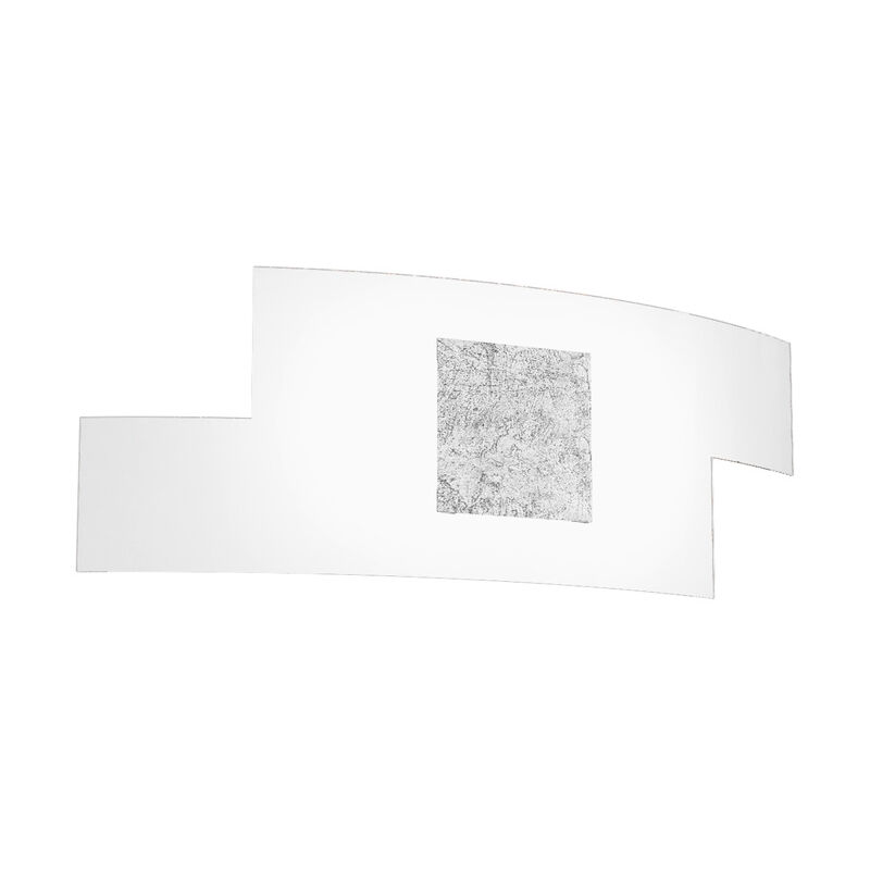 foto del prodotto applique moderna tetris color metallo foglia argento vetro bianco 2 luci e27
