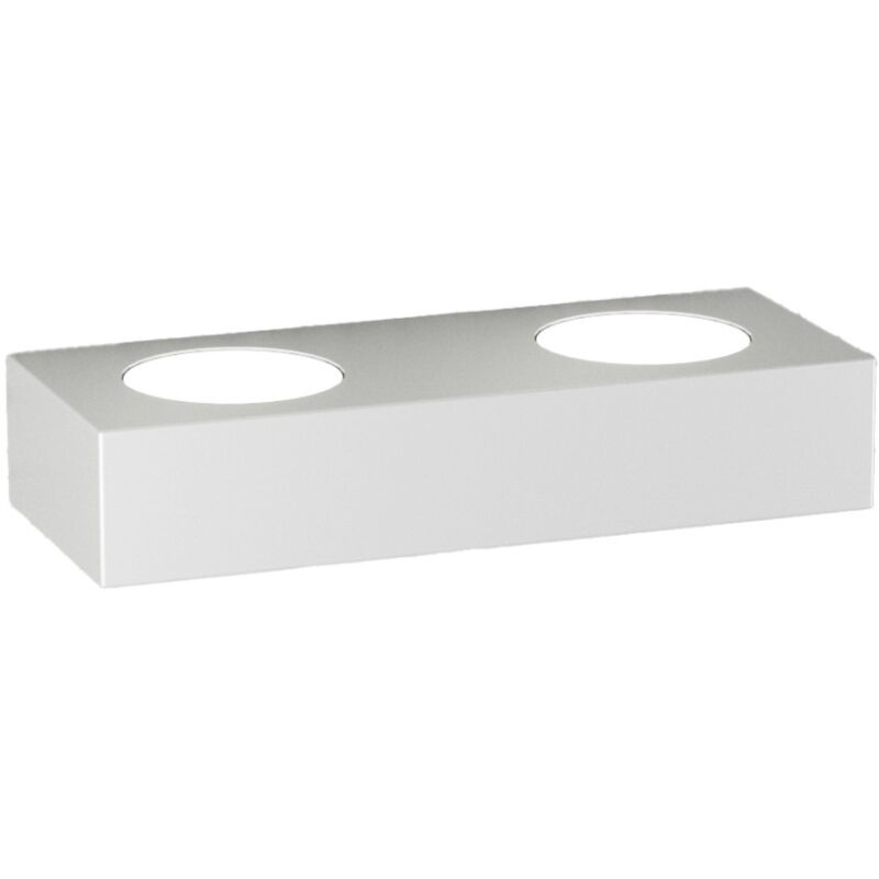 foto del prodotto applique moderna top light beaside 1190 a3 gx53 led metallo biemissione lampada parete, finitura metallo bianco