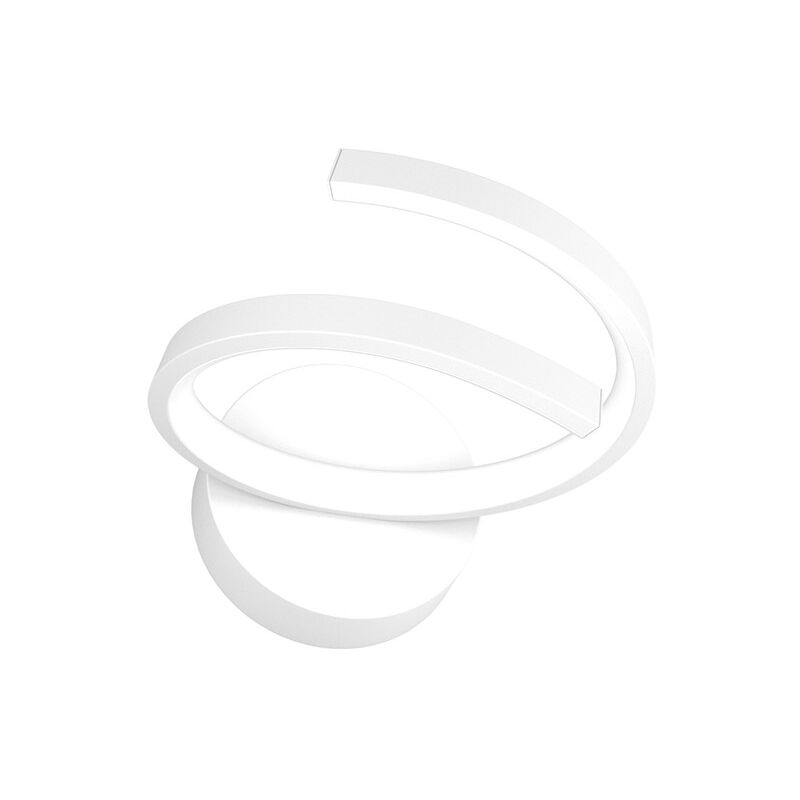 foto del prodotto applique moderna tornado alluminio bianco led 12w