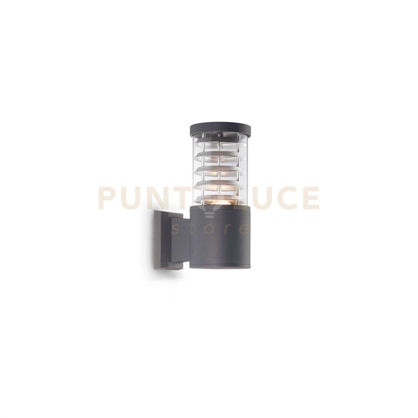 foto del prodotto applique moderna tronco alluminio antracite 1 luce e27