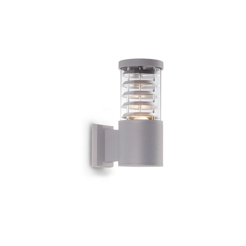 foto del prodotto applique moderna tronco alluminio grigio 1 luce e27