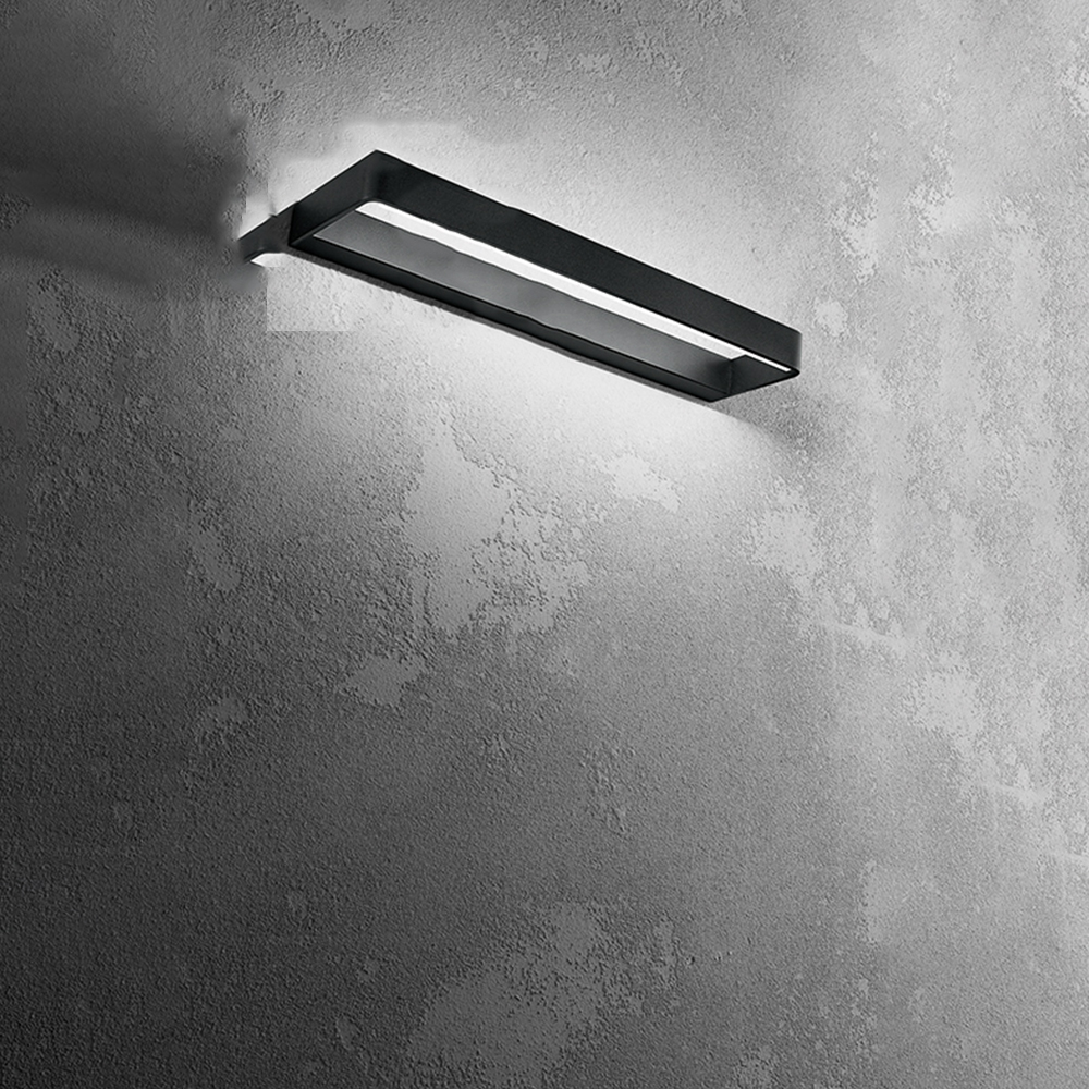 foto del prodotto applique moderna vega metallo nero led 30w cct 3000 4000 6000k