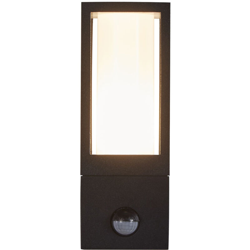 foto del prodotto applique moderna viale alluminio nero policarbonato 1 luce gu10