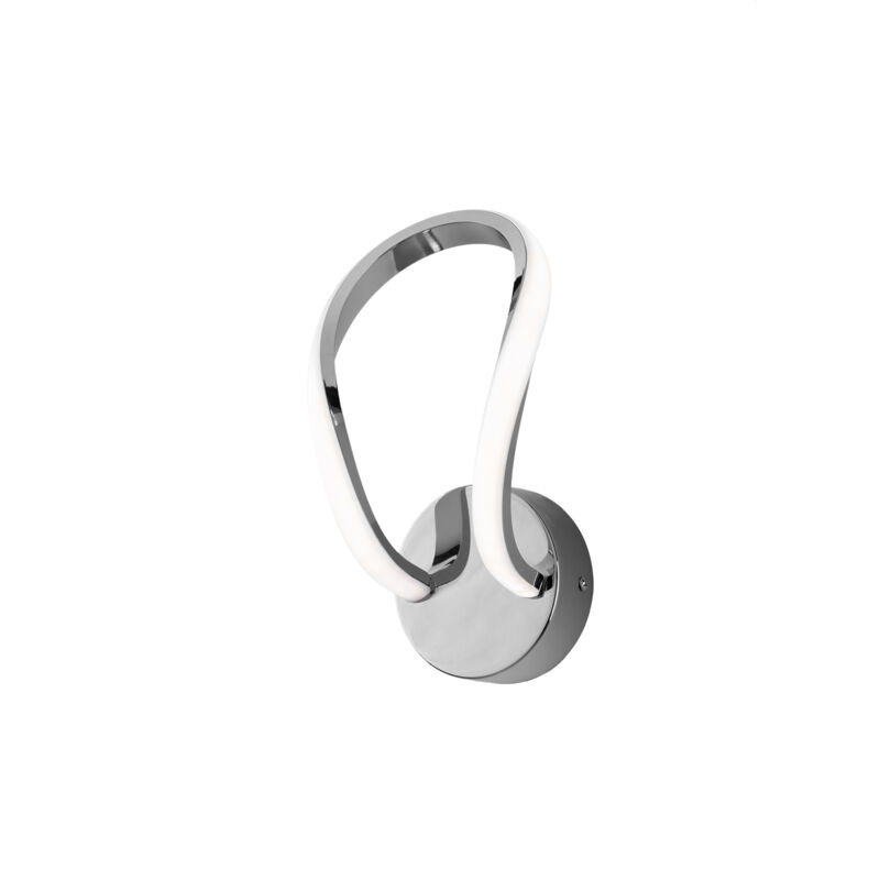 foto del prodotto applique moderno infinity luce led integrata metallo e alluminio cromo