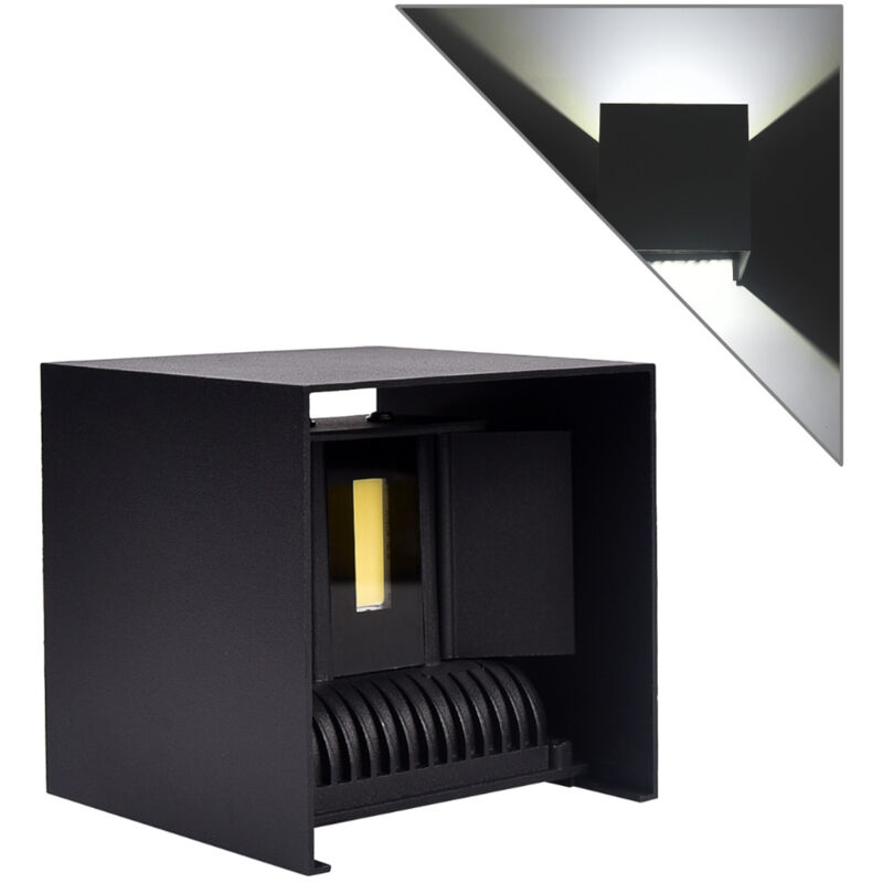 foto del prodotto applique moderno led cubo 20w bi emissione up down luce naturale illuminazione decorativa e funzionale per case uffici hotel negozi giardini e