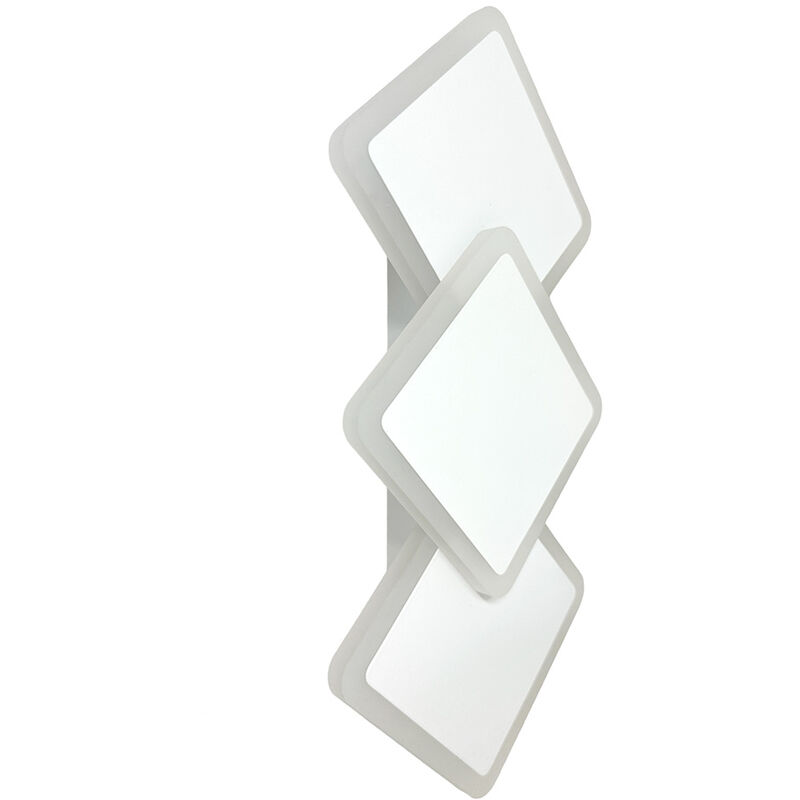 immagine 0 del prodotto applique moderno triplo rombi a led 14 watt da parete lumetto abat jour lampada da interno 3 colorazione di luce