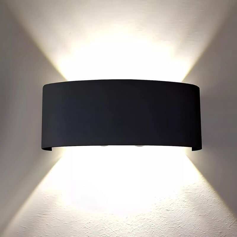 foto del prodotto applique nero led forti, 24w da esterno impermeabili 4000k maka