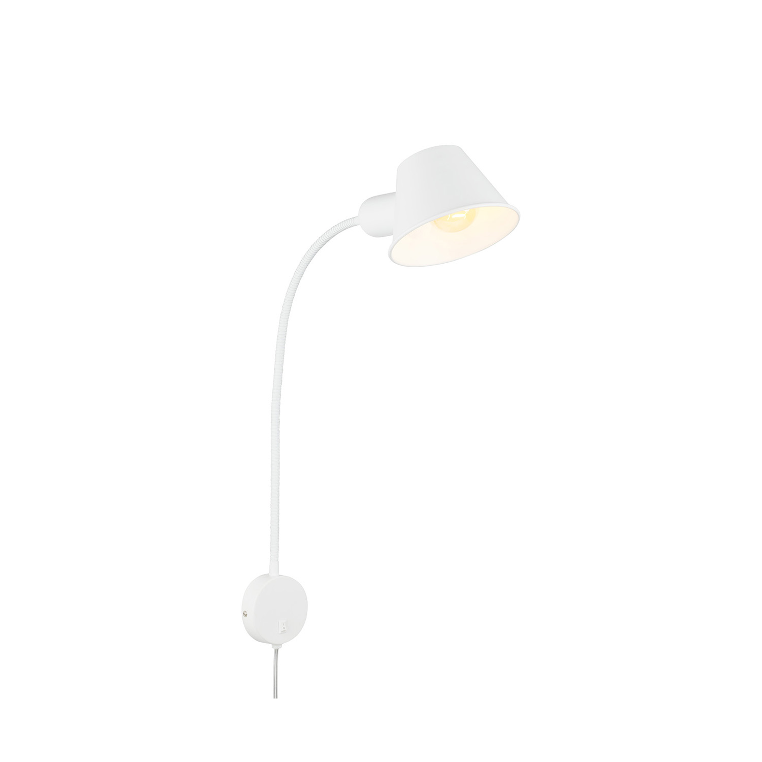 foto del prodotto applique nordico brello metallo bianco opaco 1 luce e27