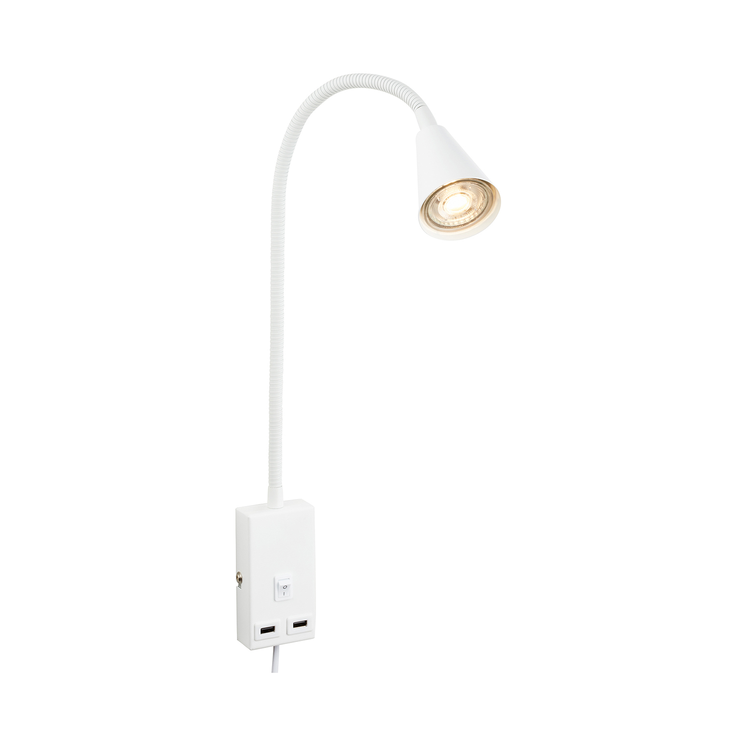 foto del prodotto applique nordico justra metallo bianco 1 luce gu10
