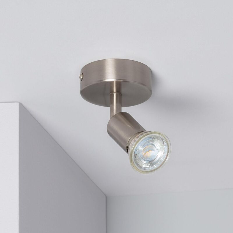 foto del prodotto applique orientabile alluminio oasis 1 faretto argento argento