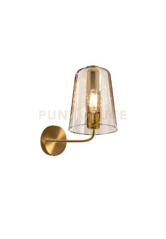 foto del prodotto applique ottone sat. 1 luce ambra 1164os at am