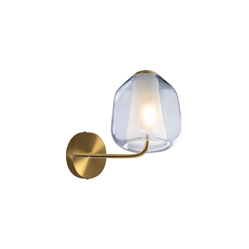 foto del prodotto applique ottone sat. vetro beta blu 1176os a beta bl