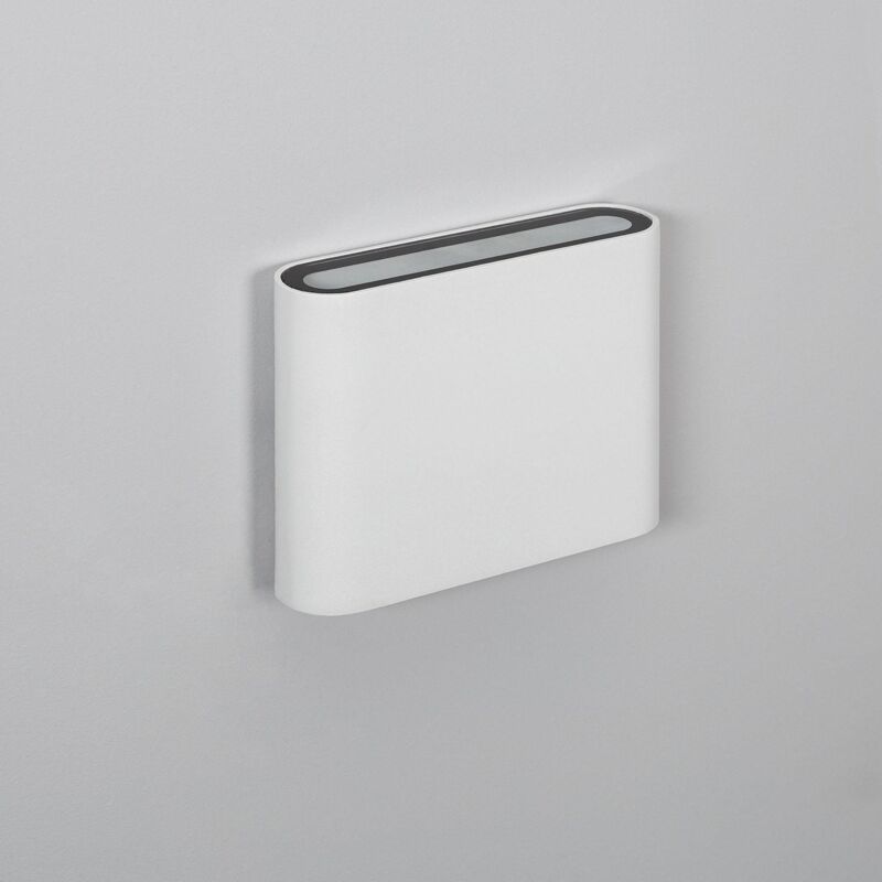 foto del prodotto applique parete per esterno led 6w doppia luce quadrato bianco zeus bianco naturale 4000k