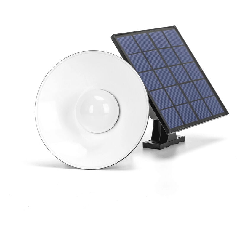 foto del prodotto applique pendente led da soffitto 4w nero con pannello solare e sensore crepuscolare ip65 dimmerabile temperatura colore regolabile con telecomando
