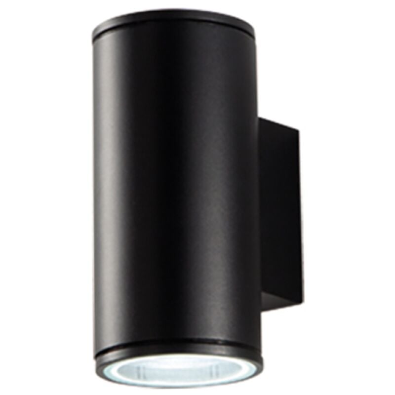 foto del prodotto applique per esterni 9x12 cm jubo in alluminio nero con diffusore in vetro