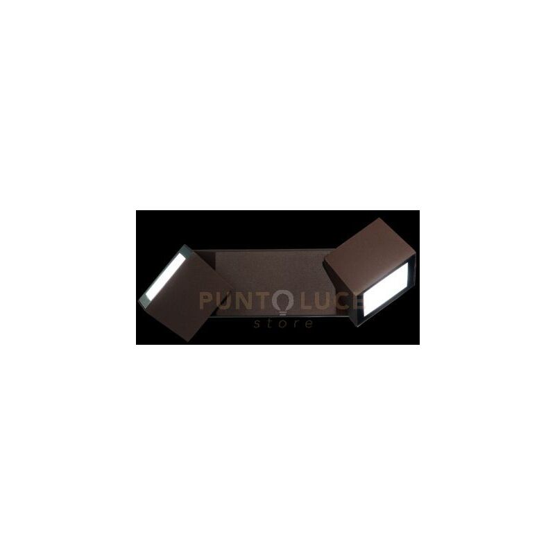 foto del prodotto applique per esterni a led in alluminio marrone ap.steve 2 marrone
