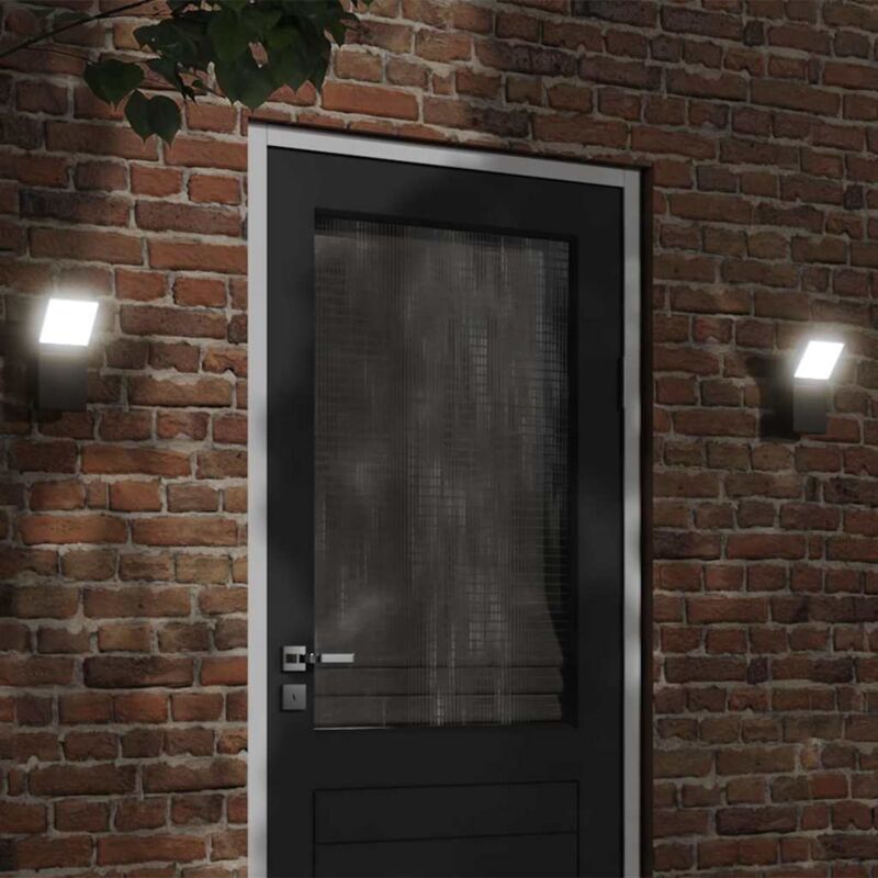 foto del prodotto applique per esterni con led nera in alluminio pressofuso vidaxl