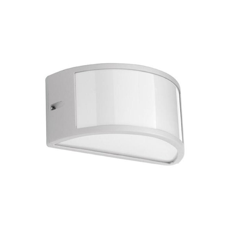 foto del prodotto applique per esterni fabius 25x13 cm a doppia emissione in alluminio bianco