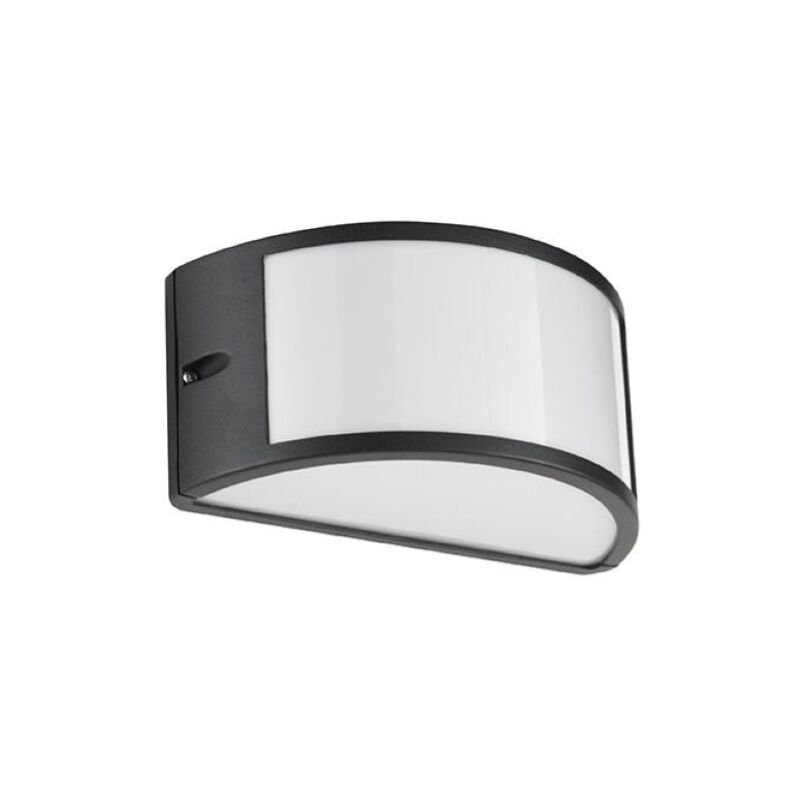 foto del prodotto applique per esterni fabius 25x13 cm a doppia emissione in alluminio nero