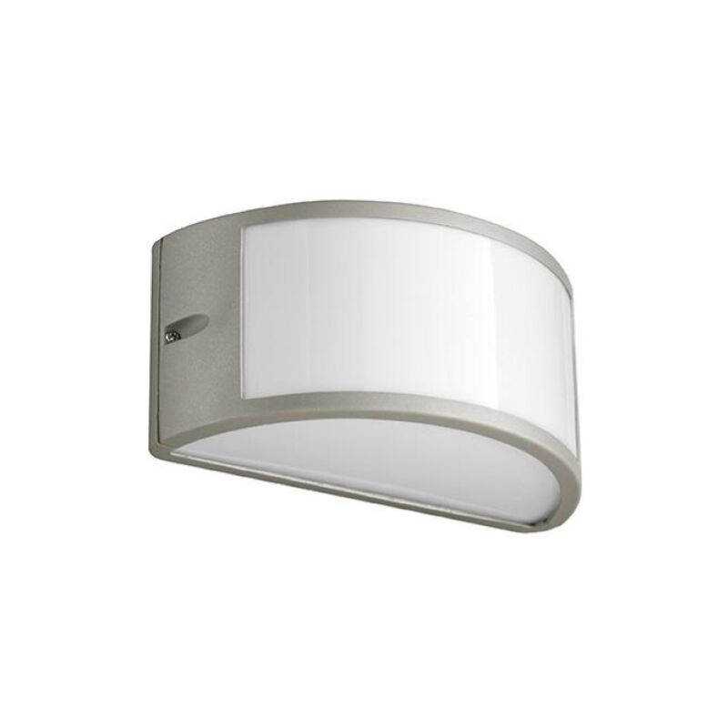 foto del prodotto applique per esterni fabius 25x13 cm a doppia emissione in alluminio silver