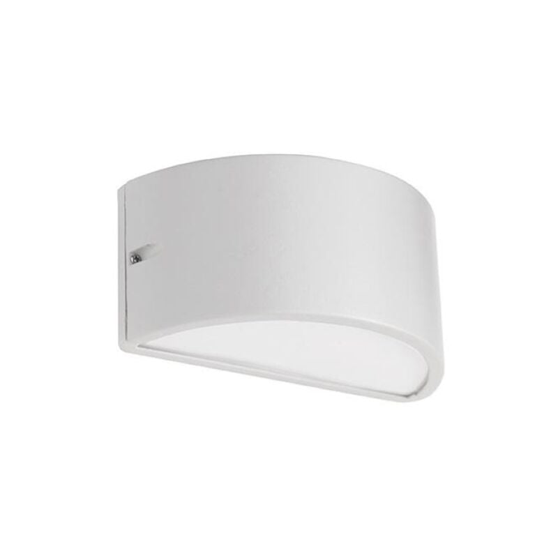 foto del prodotto applique per esterni linus 25x13 cm doppia emissione in alluminio bianco