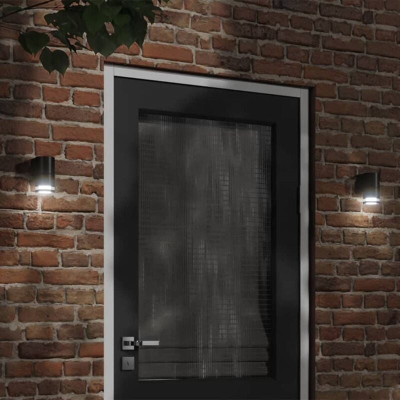 foto del prodotto applique per esterni nera in alluminio pressofuso vidaxl