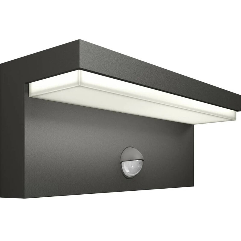 foto del prodotto applique per esterno da muro 10 watt con sensore pir di movimento lampada da parete per giardino facciata terrazzo ip54