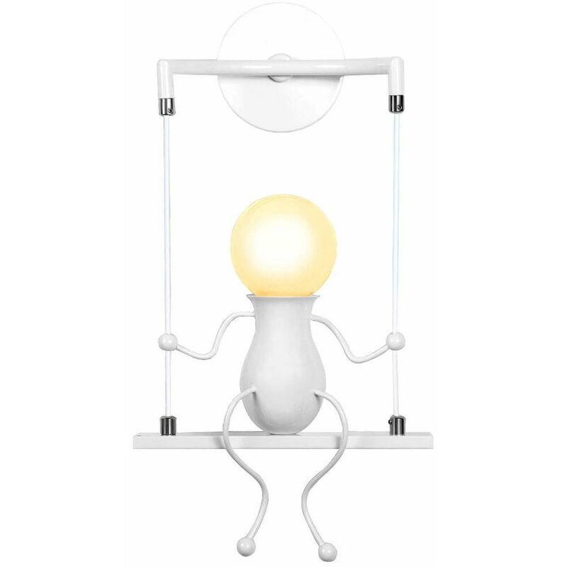 foto del prodotto applique per interno, moderna lampada da parete in design di umanoide oscillazione, applique candelabro in metallo per corridoio cucina isaland