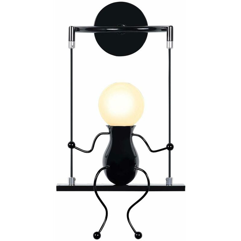 foto del prodotto applique per interno, moderna lampada da parete in design di umanoide oscillazione, applique candelabro in metallo per corridoio cucina isaland