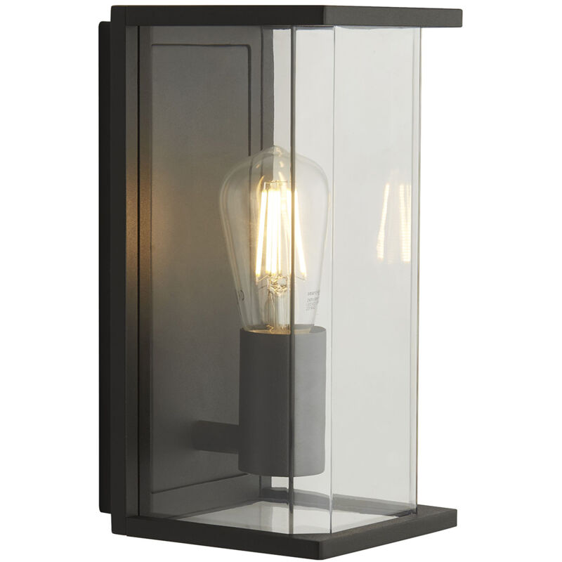 foto del prodotto applique piccadilly alluminio grigio policarbonato trasparente 1 luce e27