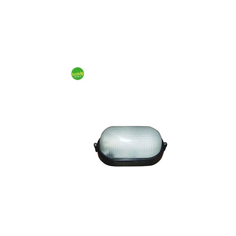foto del prodotto applique plafoniera da esterno ovale green light efesto ip44 e27 nera