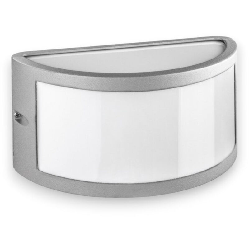 foto del prodotto applique plafoniera illuminazione esterna in alluminio e max 60w argento