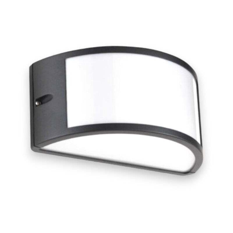 foto del prodotto applique plafoniera illuminazione esterna in alluminio e max 60w nero