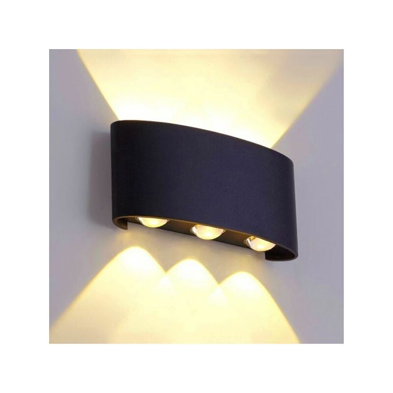 foto del prodotto applique plafoniera led 6w faro faretto lampada da parete muro doppia luce 3000k