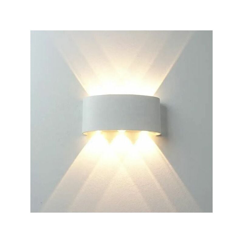 foto del prodotto applique plafoniera led 6w faro faretto lampada da parete muro doppia luce 4000k