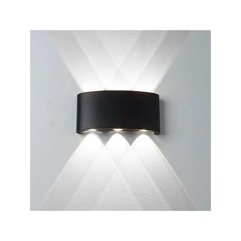 foto del prodotto applique plafoniera led 6w faro faretto lampada da parete muro doppia luce 6500k