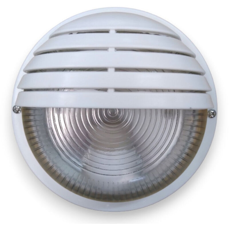 foto del prodotto applique plafoniera tonda illuminazione esterna bianco