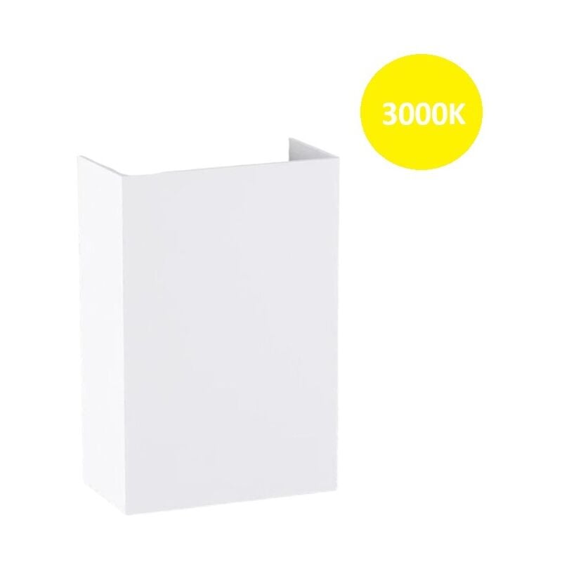 foto del prodotto applique rettangolare 10w bianco per esterno balcone giardino luce regolabile impermeabile ip65 calda