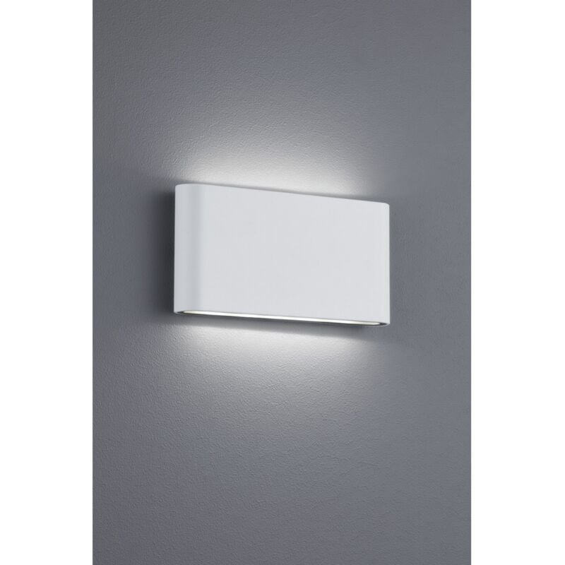 foto del prodotto applique rettangolare thames ii led doppia emissione ip54 bianco l17 cm trio lighting