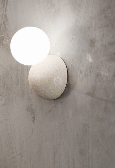foto del prodotto applique rock bianco attacco g9 1 luce h.14cm l.12cm