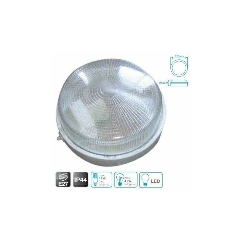 foto del prodotto applique rotonda in termoplastico bianco e27 gsc 0700648