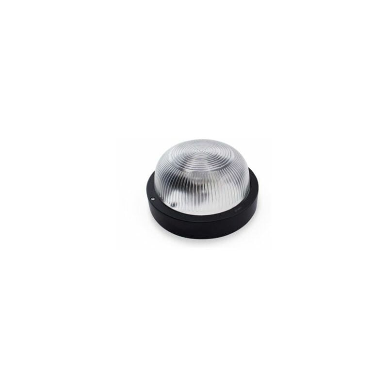 foto del prodotto applique rotonda termoplastica e27 nera gsc 0700647