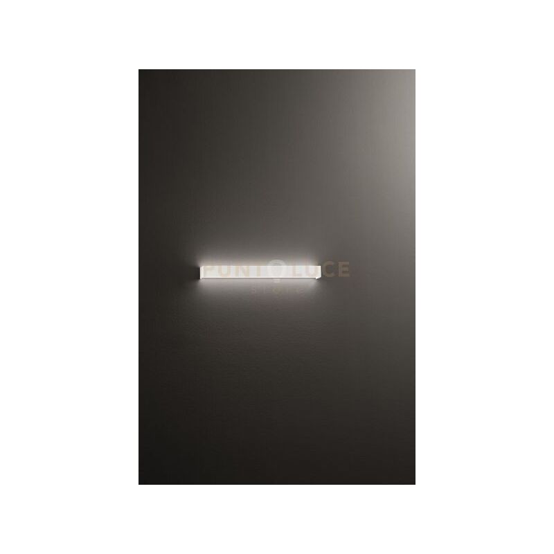 foto del prodotto applique rummo in alluminio bianco led 20w 1600lm 3000k 59cm con diffusore satinato