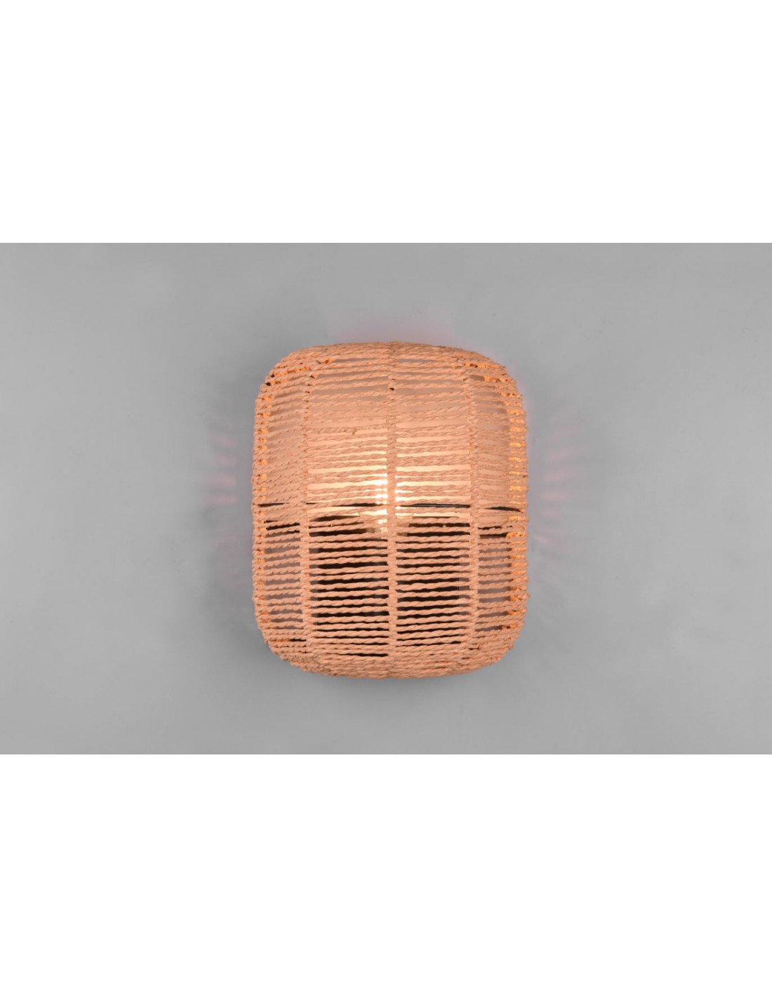 foto del prodotto applique runa nero e diffusore sisal marrone trio lighting