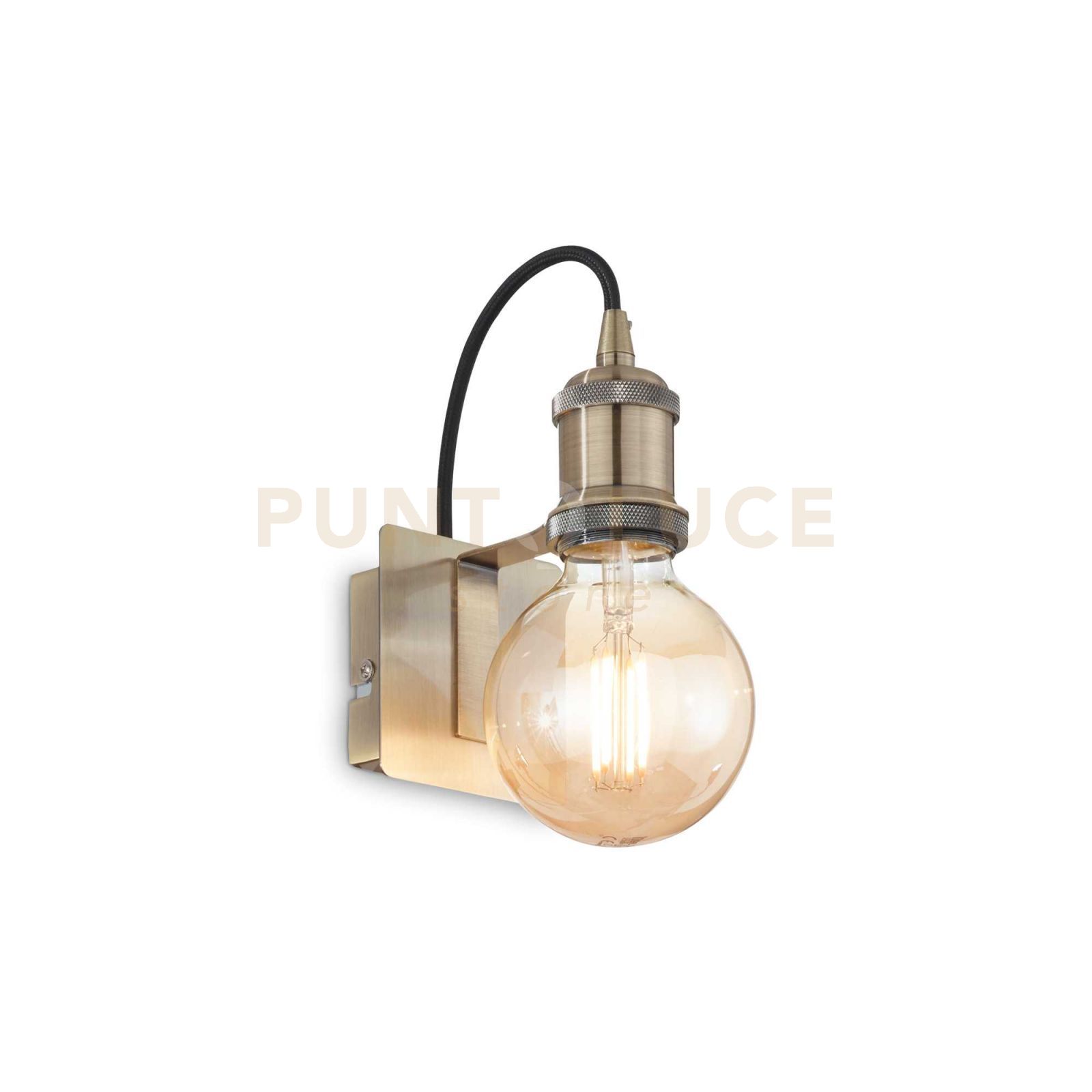 foto del prodotto applique rustica country frida metallo ottone brunito 1 luce e27