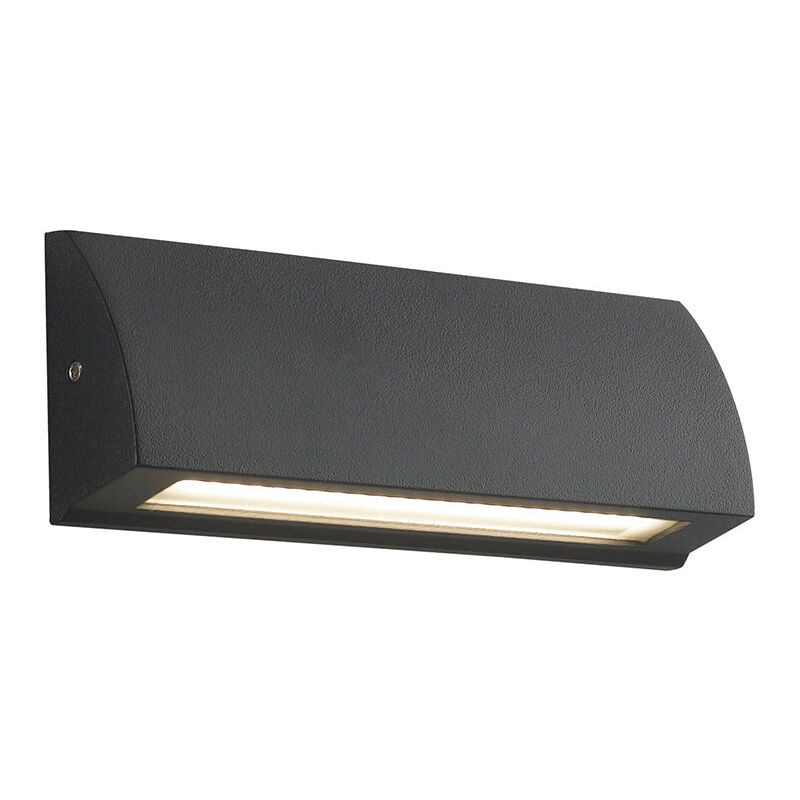 foto del prodotto applique segnapassi led da esterno shelby antracite 6w luce naturale 17 cm.'